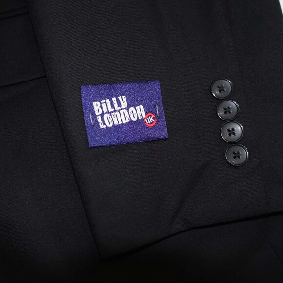 Billy London Men's Suit Jacket Size 44 Long Black 2 Button Sports Coat Blazer L - Picture 4 of 8